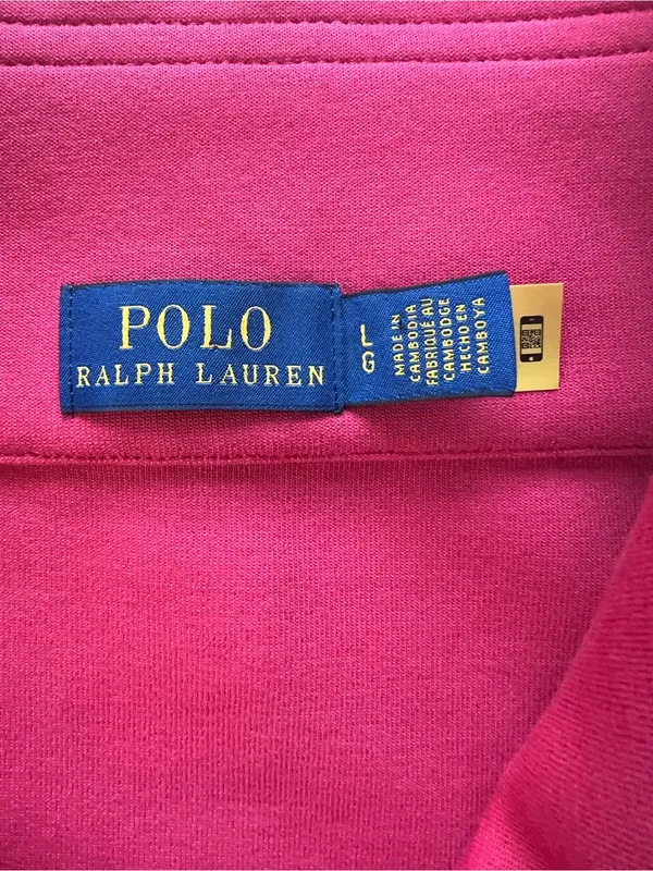 Polo Ralph Lauren Women's Pink Quarter-Zip Pullover Sweatshirt Size Large - Image 4