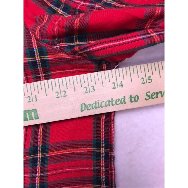 Victoria's Secret Pajama Set Women XL Red Plaid Flannel Sleepwear Holiday - Image 6