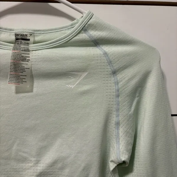 Gymshark Vital Seamless Long Sleeve Crop Top Womens Small Mint Green - Image 4