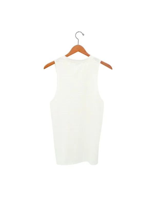 Zyia Active Women White Chill Perforated Athletic Tank Top M - Image 3