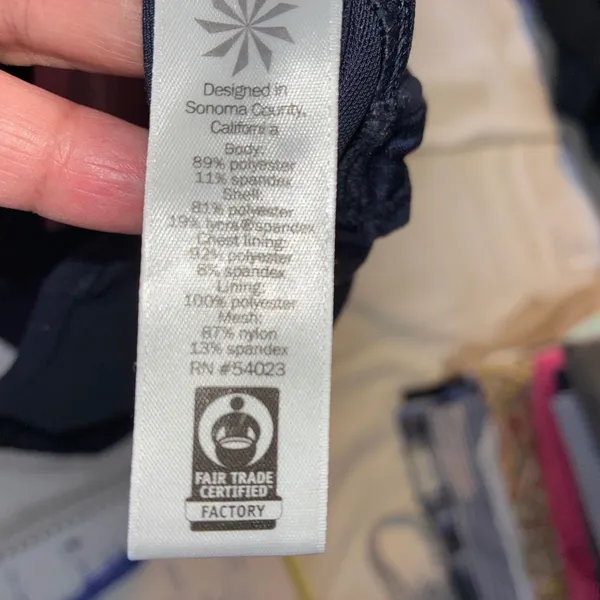 Athleta Hullabraloo Tank‎ Support Top Racerback Shelf Bra Athletic Navy Blue-32D - Image 7