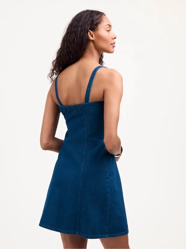NWT Madewell Denim Strapless Mini Dress – Maytown Wash – 4 - Image 4