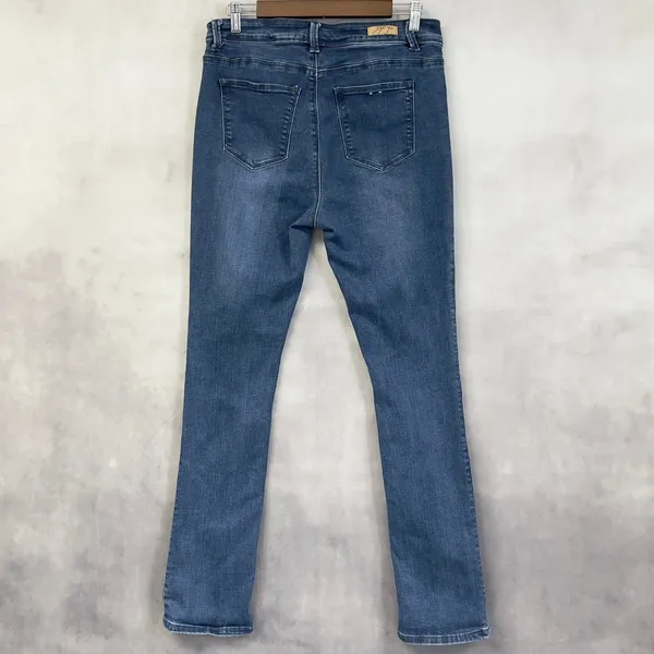 Lola Jeans Kate MB High Rise Straight Womens 10 4-Way Stretch‎ Clean Girl Go See - Image 2