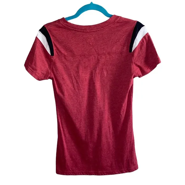 Nike Stanford Cardinal V Neck Graphic Tee Red Small NCAA Shirt‎ - Image 2
