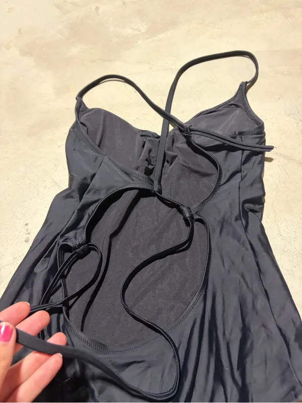 Aerie Classic Black One-Piece Swimsuit full coverage m long - Image 6