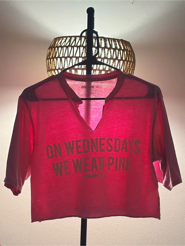 Dream Girls Pink 'On Wednesdays We Wear Pink' Crop Top - Image 3