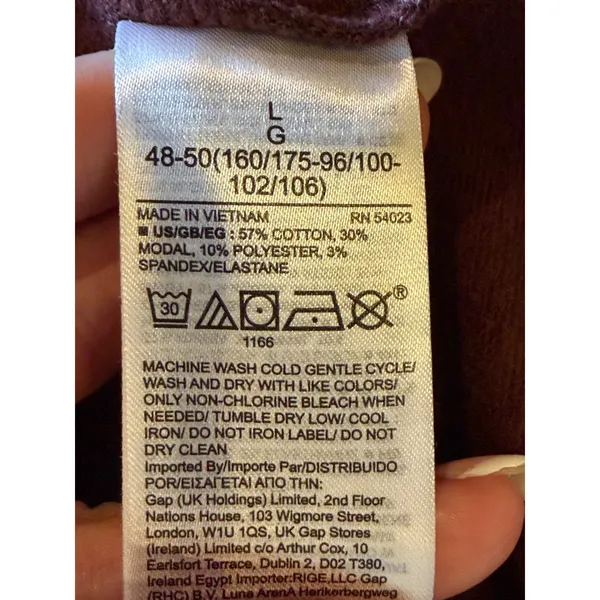 Old Navy Baby Terry Joggers Women Large Brown High Waisted Drawstring Athleisure - Image 9