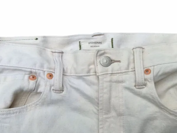 American Eagle Outfitters White Straight-Leg Women's Jeans - Image 2