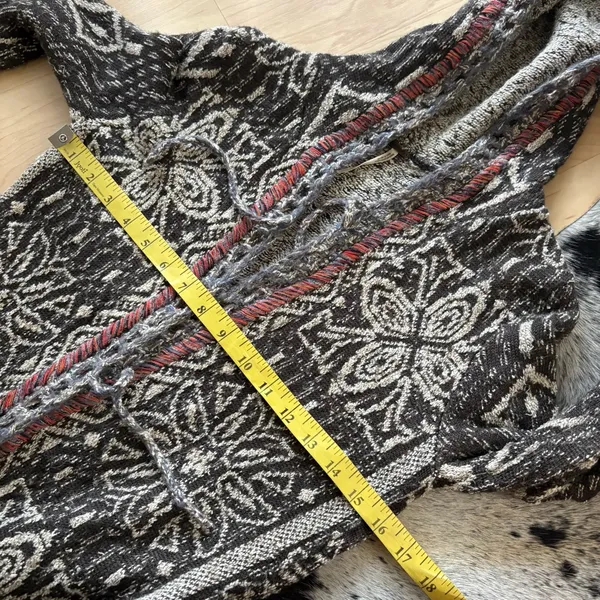 FREE PEOPLE Kai Hooded Bohemian Cardigan Wool Blend Size‎ XS - Image 8