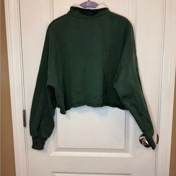 Hollister Forest Green Zip-Up Pullover - Image 4