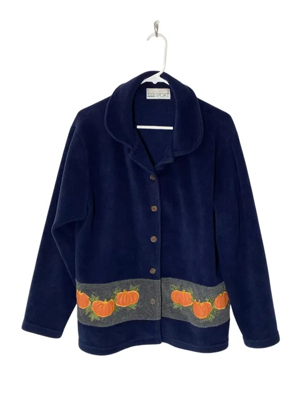VINTAGE CD SPORT Pumpkin Fleece Jacket - Image 2