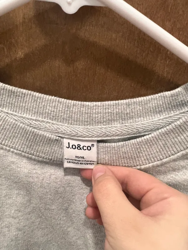 Gray Cropped Crewneck - Image 2