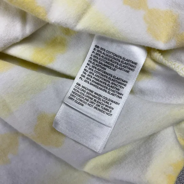 The North Face Dress Womens S Yellow Tie Dye Sweetheart Strappy Smocked Ruffle - Image 5