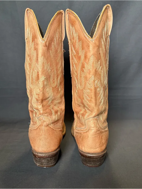 Pecos Bill size 6 Classic Tan Copper Leather Western Cowboy Boots - Image 5