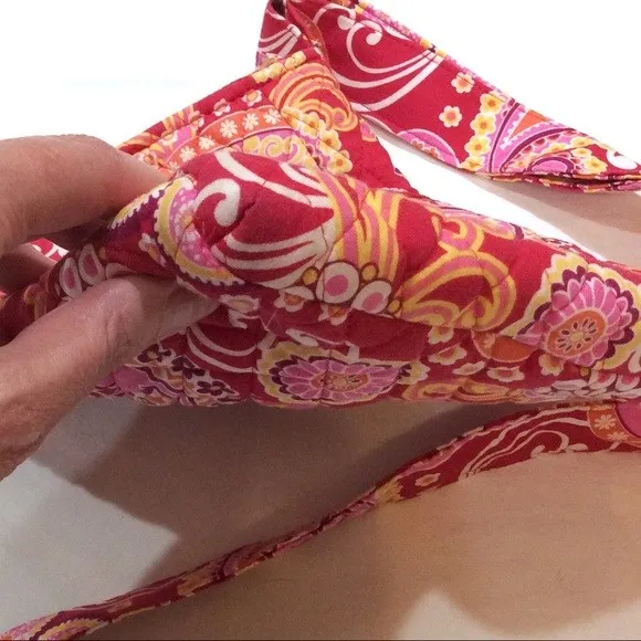 Vera Bradley Hipster Crossbody Purse Raspberry Fizz Retired Red & Pink Bag - Image 5