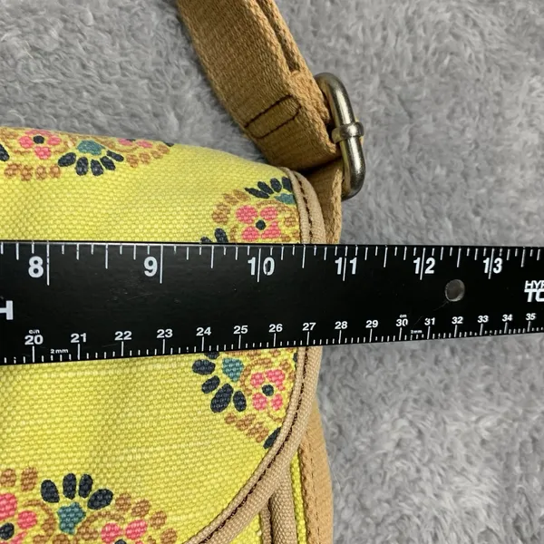 Fossil Crossbody Bag Womens Small‎ Yellow Mandala Floral Canvas Messenger ZB5043 - Image 3