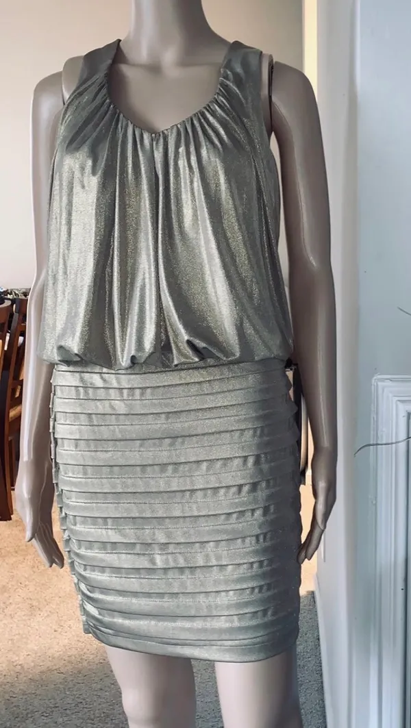 Cache Gold Bandage Mini Night out Dress - Image 4