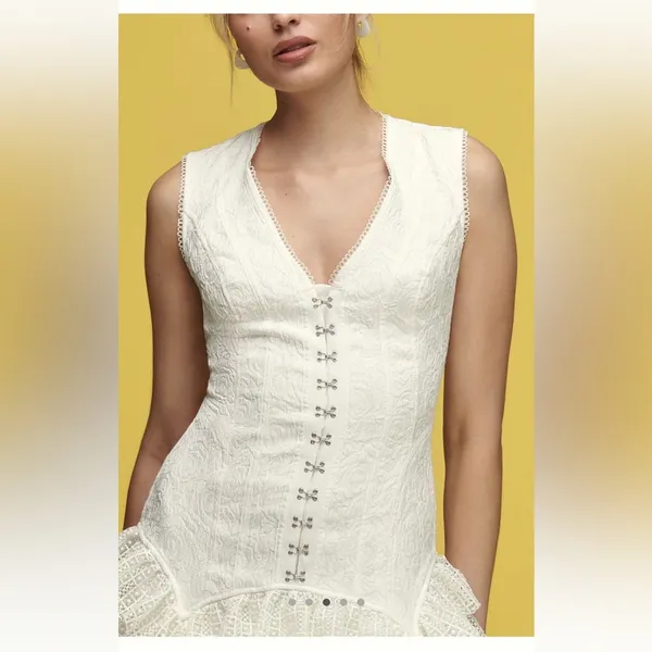 By Anthropologie sleeveless ruffle mini dress - Image 3