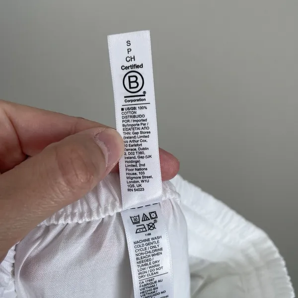 Athleta Size S White Cotton Dreams Culotte Wife Leg Cropped Crop Pants - Image 5