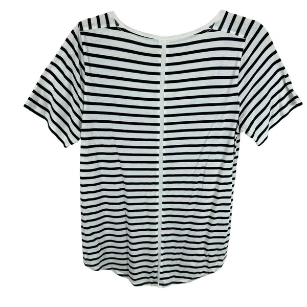 The‎ Group By Babaton Black White Striped Cotton Modal Short Sleeve T-Shirt Sz M - Image 2