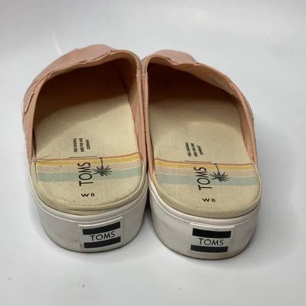 Toms slip on mules size‎ 8 pink white - Image 5