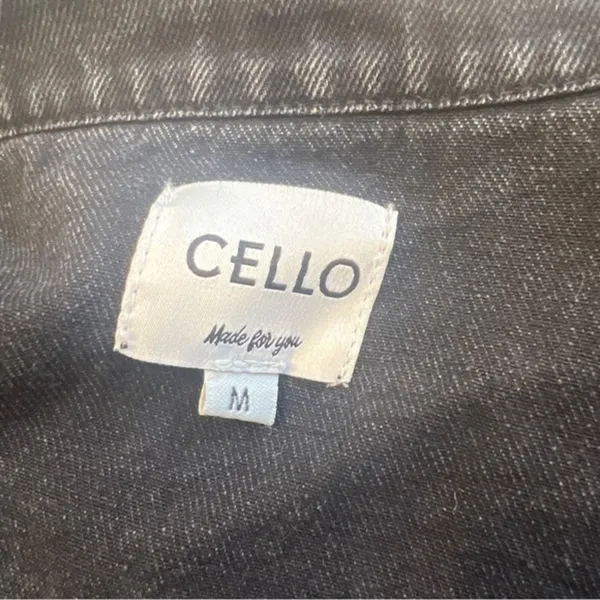 Cello Patch & Frayed Black Denim Jacket - Image 9