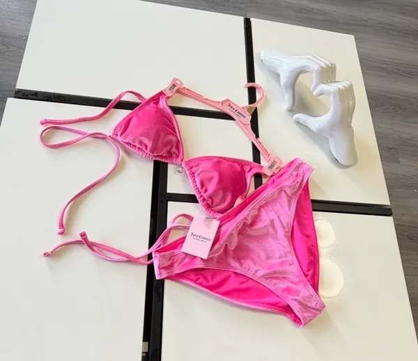 ✨ juicy couture pink velvet bikini set size l nwt 💖 - Image 5
