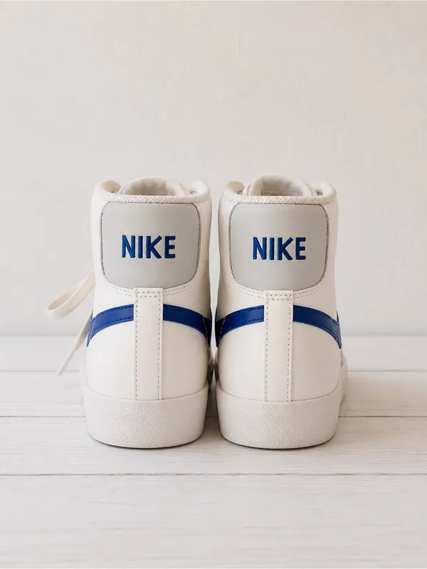 Nike Blazer Mid ‘77 Vintage Sail Game Royal White Leather Retro Classic Sneakers - Image 4