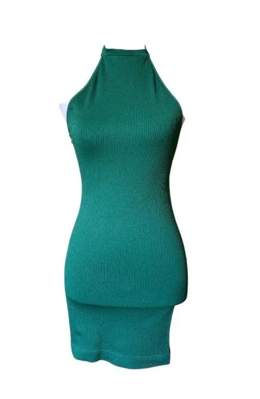 Yazinie -- Halter Backless Sleeveless Bodycon Mini Dress - NWT - Image 3