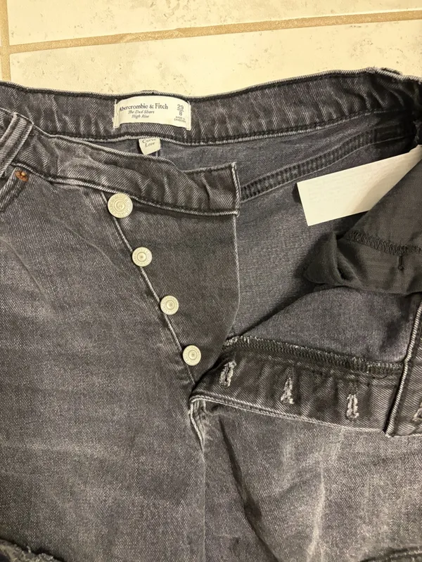 Abercrombie & Fitch Black Denim Jean Shorts - Image 7