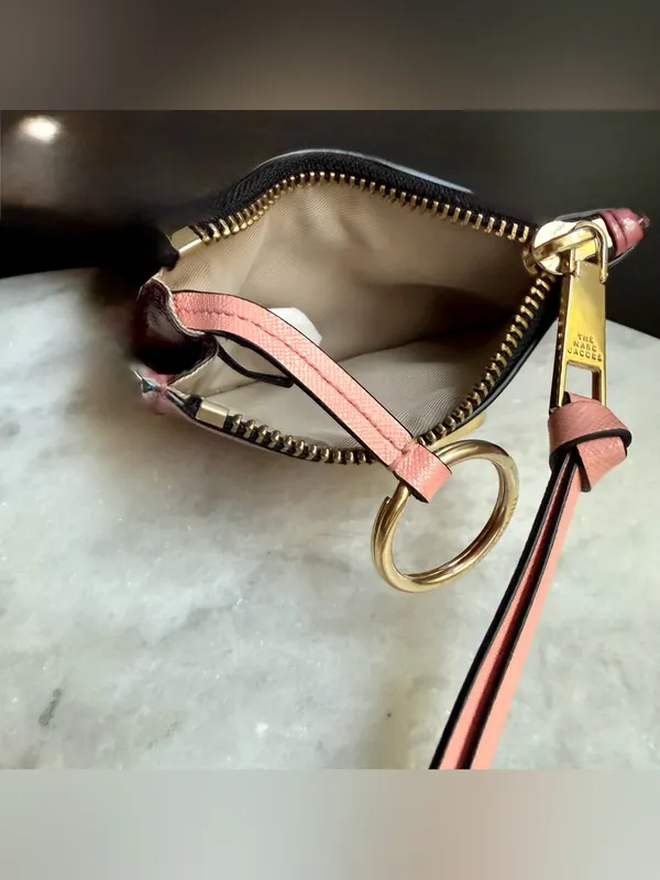 Marc Jacobs Snapshot Top Zip Multi Wallet - Pink Saffiano Leather - Image 5