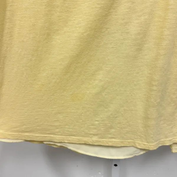 Ann Taylor Sunny Yellow Linen Blend Split Back Layered Top 3/4 Sleeve Large Boho - Image 7