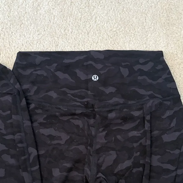 Black Lululemon Camouflage Leggings - Image 2