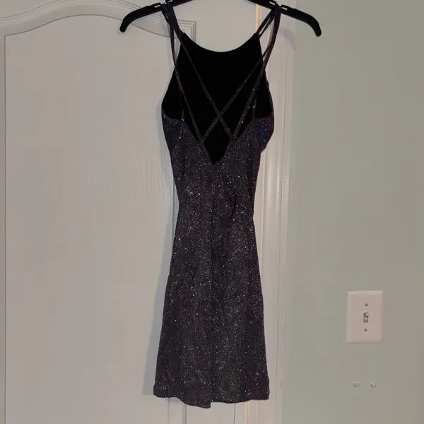 Purple Sparkly Illusion Dress - Image 2