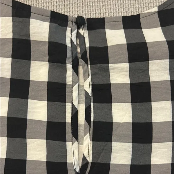 a new day Black and White Gingham Blouse - Image 6
