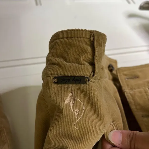 Baby Phat Y2k corduroy button up jacket tan size medium - Image 10
