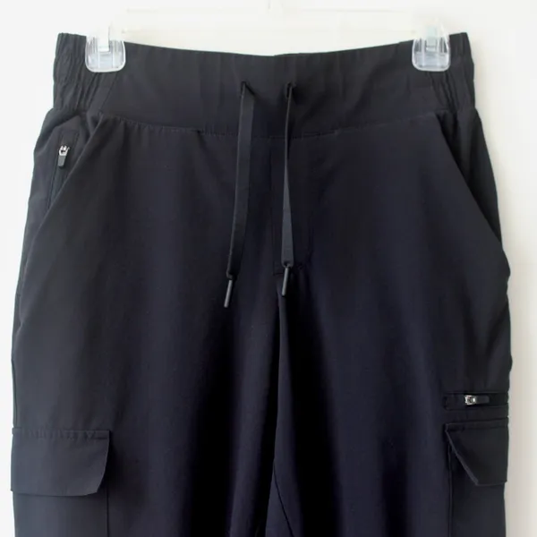 All in Motion Black Utility Drawstring Adjustable Joggers Pockets Small - Image 2