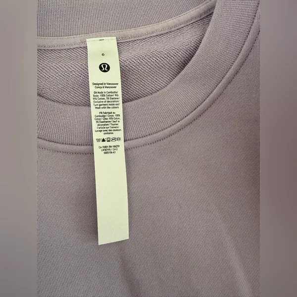 Lululemon Perfectly Oversized Logo Crew Purple - Image 4