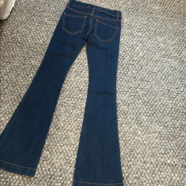 Free People Blue Denim Western Bell Bottom Flare Jean Size 24 - Image 7