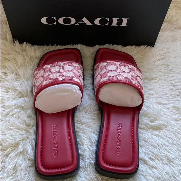 NWT COACH Florence "C" Logo Lug-Sole Slide-On Sandals - Image 6