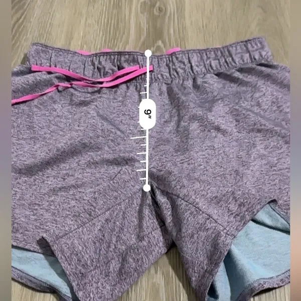 Nike Pro Dri Fit‎ Heather Purple Mid Rise Activewear Shorts Size S - Image 7