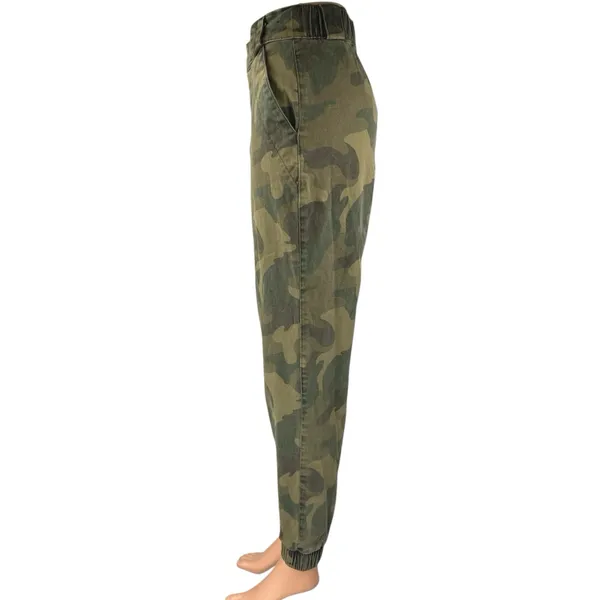 Hollister Ultra High Rise Women's Green Camo Tapered Leg Jogger Pants Size S - Image 2