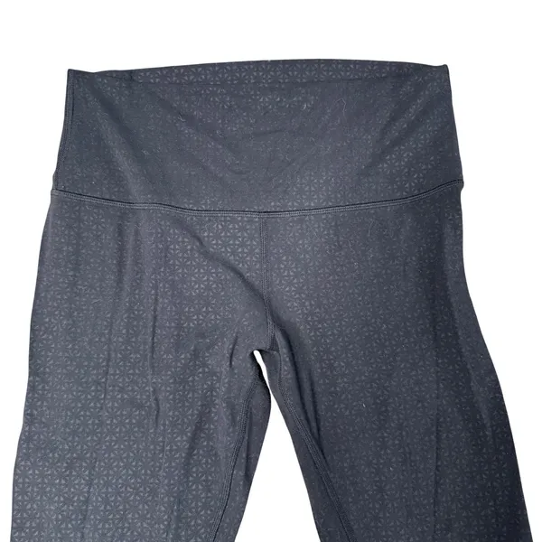 Lululemon Wunder Under Leggings Womens‎ 8 Black Excellent High Rise Geometric - Image 2