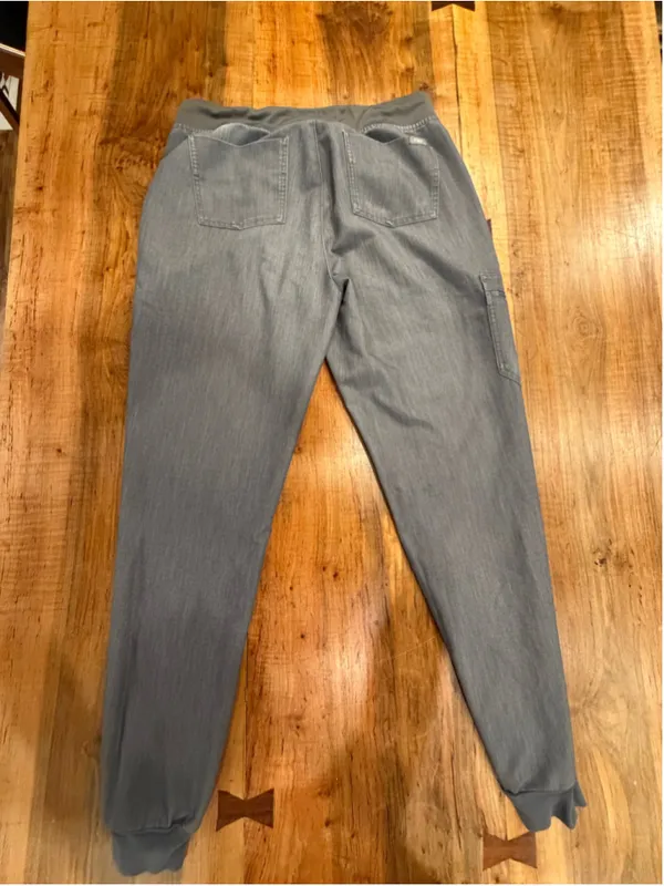 FIGS Technical Collection Zamora Jogger Scrub Pants Womens M Gray Cargo Stretch - Image 5