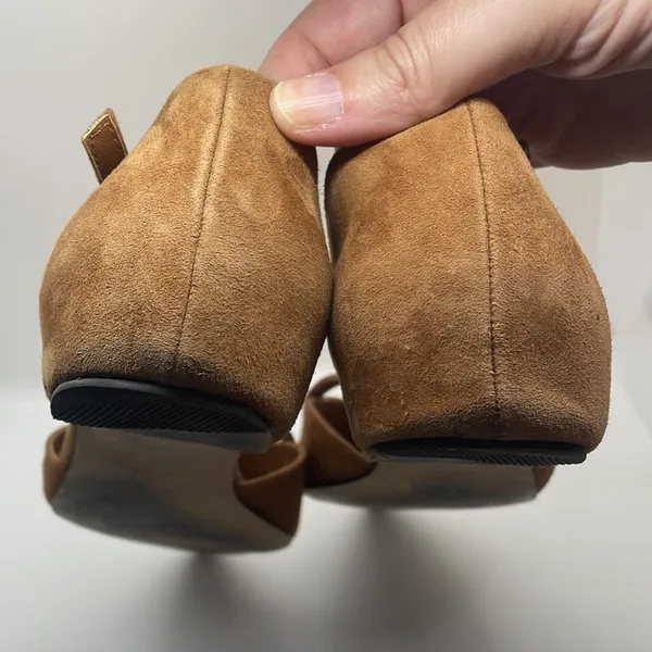 Farylrobin Camel Ballet Flats Crossover Strap 9.5 Brown - Image 6