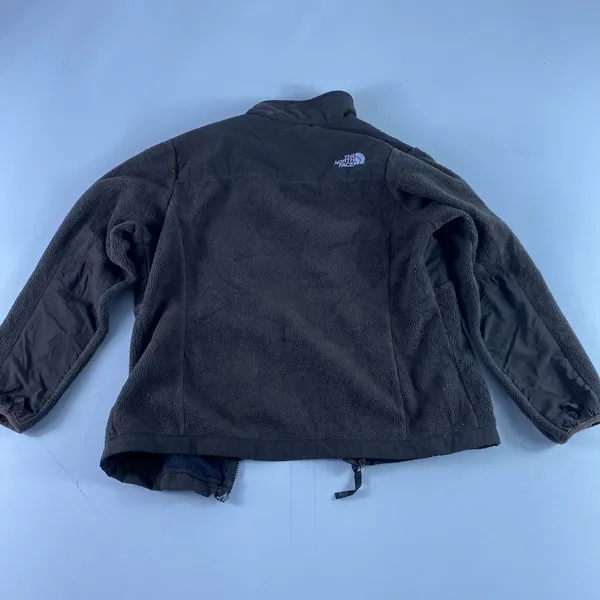 The‎ North Face Jacket Girls Large 14-16 Brown Full Zip Fleece Zipper Broken - Image 6