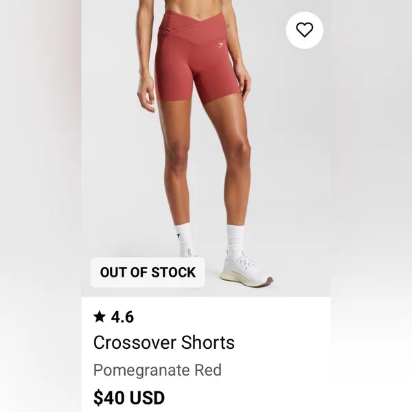 Gymshark pomegranate red crossover shorts - Image 7