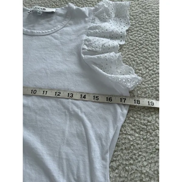 Joe’s Jeans Eyelet Flutter Sleeve Top T-Shirt White NEW NWOT Size S $148 - Image 3