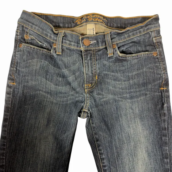 Abercrombie & Fitch Y2K‎ Jeans Womens 2S Blue Denim Madison Flare Distressed VTG - Image 4