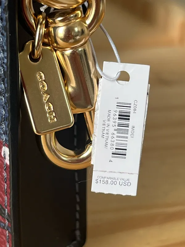Coach North/South Mini Tote Bag Charm - Image 5